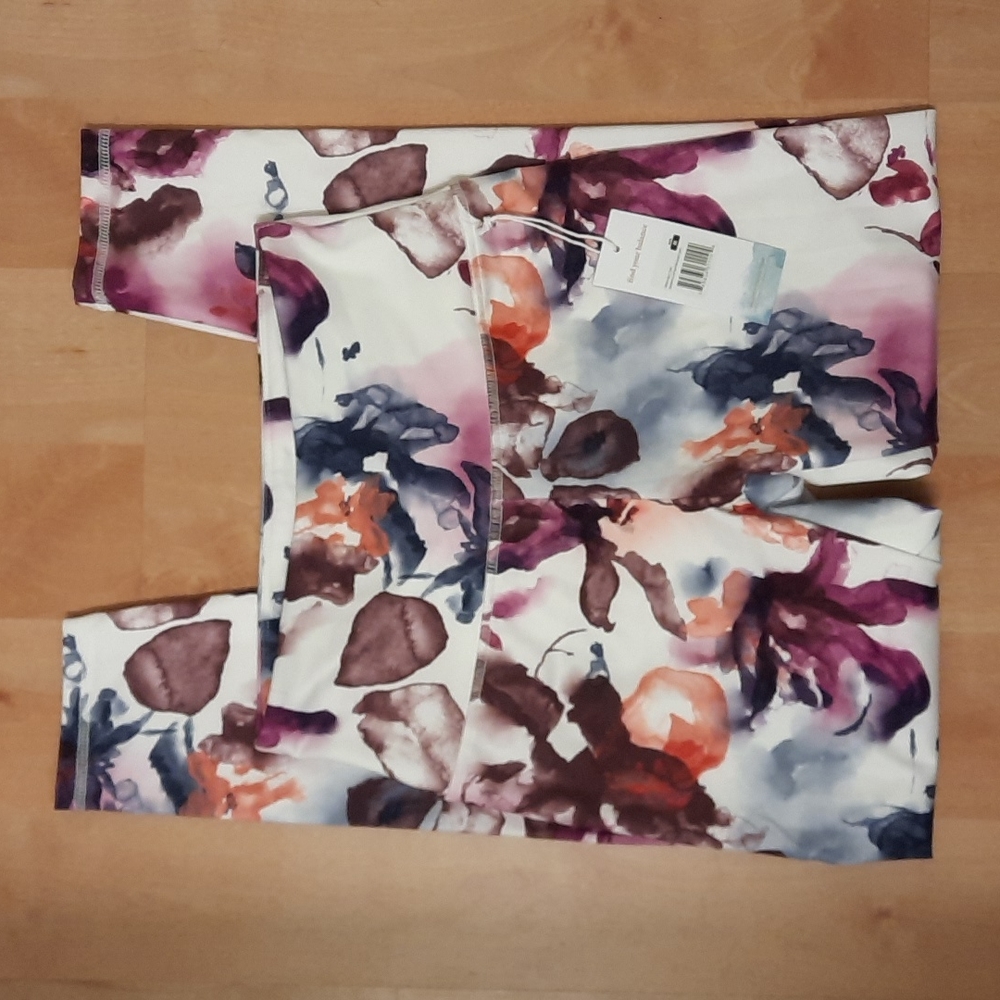 NWT, Balance Collection Magenta Lust Watercolor Compression Leggings
